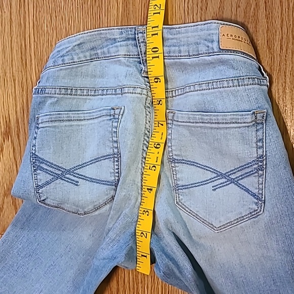 AEROPOSTALE 00x26 JEGGING STRETCH REG MID-RISE SKINNY WOMENS FADED BLUE JEANS - Picture 5 of 7